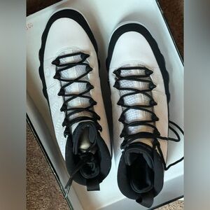 A fresh pair of Jordan 9s, size 10 in men.  Brand new in box!!!!